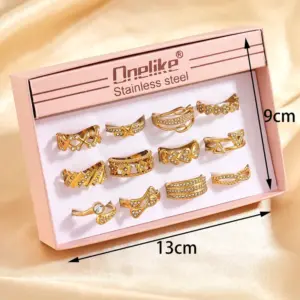 Gold / Average Size / 12pcs (in Pink Gift Box)