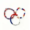 oly-e7396fadbef555a5a215aac684b98a5d Wholesale Trendy Festival Soft Clay Stacked Bracelet Fashionable Independence Day USA Bracelet Unisex Simple Style Letter/Number/Text Pattern - Nihaojewelry