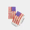 Wholesale National Flag Earrings With Claw Setting, Silver Plated Copper Material Featuring Rhinestones And 0.03µm Water Plating Thickness