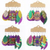 oly-e756cd5a5ce9d988f0b9cc773284adc1 Wholesale Carnival earrings multi-layer sequins water droplets leopard leather earrings set