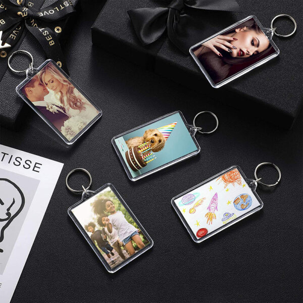 oly-e758a5364b976f206f0f21f63084d578 Wholesale Photo Frame Plastic Blank Keychain Pendant Ps Photo Souvenir Decorative Buckle Creative Cut Out DIY Gift Key