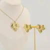 Wholesale Leaf Pattern Waterproof Non Tarnish Stud Earrings For Women With 0.03µm Water Plating And 18K Real Gold Plated 304 Stainless Steel