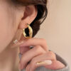 oly-e75e43dccae7fb428145cb2d55f42478 Wholesale Irregular Geometric Ear Buckle Women's Fashionable Personalized Design Internet Celebrity Earrings Elegant Simple ins Cold Style Earrings