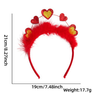 Love red feather headband / Free size