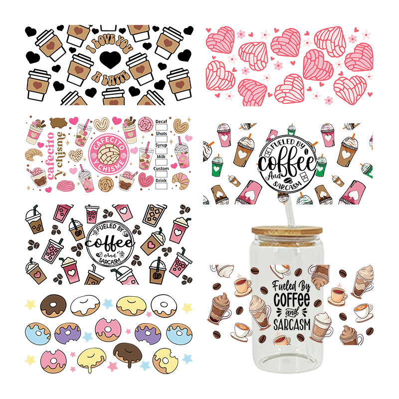Wholesale New Cartoon printing UV Cup sticker crystal logo pattern 23 cmX11cm in stock