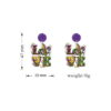 Wholesale colorful festival jewelry Mardi Gras carnival truck crocodile beads lobster earrings earrings