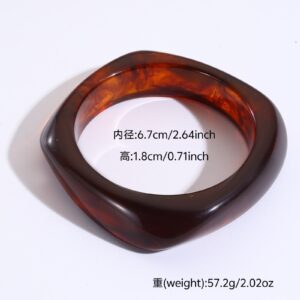 41# bracelet - coffee - square - wide band