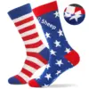 Wholesale Halloween American Flag Striped Cotton Socks Mid-Calf Pure Cotton Unisex Sports Casual Breathable Socks