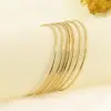 Wholesale Ion Plating (IP) 18K Gold Plated Solid Color 304 Stainless Steel Solid Color Waterproof Non Tarnish 304 Stainless Steel Bangle