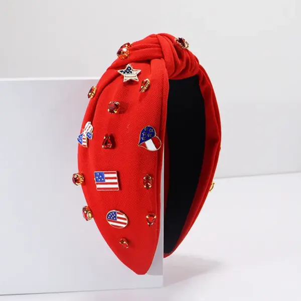 oly-e79f3e47e60fd278c93947f8def70aae Wholesale Flag Series Women's Alloy Hairband With Rhinestones Holiday Oil Drop Crown Spring Summer
