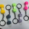 oly-e7a7ef917e89a1bfb5342d079d38bdca Wholesale Dumbbell barbell key chain PVC soft rubber fitness equipment pendant sports pendant factory direct sales