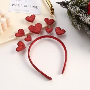 Wholesale Valentine's Day Atmosphere Love Hair Band Tanabata 520 Sequins Peach Heart Headband Creative Wedding Party Dress Up Headwear