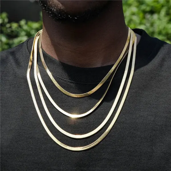 Wholesale Ion Plating (IP) 18K Gold Plated Chain Necklace 304 Stainless Steel IG Style Original Design Basic Waterproof Non Tarnish 304 Stainless Steel Lobster Trigger Clasp Closure Layered Necklaces Sweater Chain Long Necklace