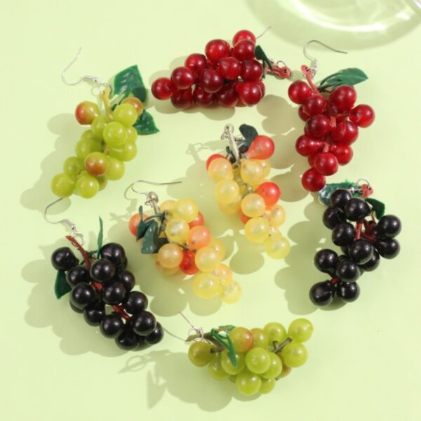 oly-e7f9589016226c34e74b146cf9cc74d9 Wholesale personality simulation three-dimensional fruit earrings earrings fun grape earrings sweet cherry fruit earrings earrings
