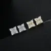 Wholesale Square Zircon Stud Earrings Women's Simple Mix Match Copper Hiphop Style Ear Jewelry Print Other