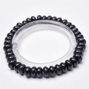 Blue sand stone plate beads about 6mm