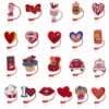 Wholesale Valentine's Day Love Series Reusable Soft Rubber Dust Plug DIY Drink Dust Plug Straw Cap