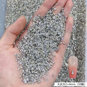Point bottom white point bottom zircon 2*3 large rectangular / 1w (original black gold paper packaging)