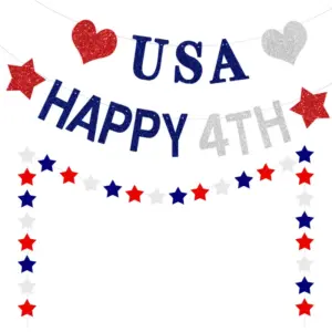 oly-e8256b07391f746f28cb103d756fcb3c Wholesale Happy Halloween Independence Day Hanging Banner Decoration Scene Props Party Supplies American Flag Bunting Streamers Event Celebration Decoration