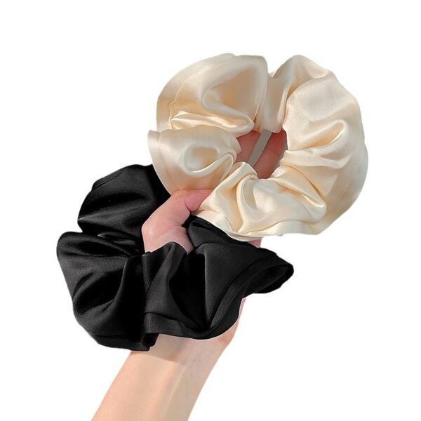 Wholesale High-grade Satin Large Intestine Hair Ring French Cream Headline Light Luxury Silk Hair Accessories Ponytail Hair Ring