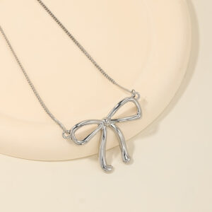 Silver big bow