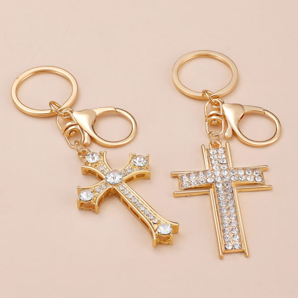 Wholesale Simple Cross Key Chain Pendant Personalized Creative Pendant Fashion Bag Key Chain Decoration