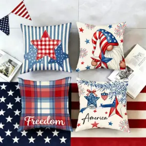 Wholesale Plush Household Pillow Case Featuring American Flag Pattern, Perfect For Independence Day Decor