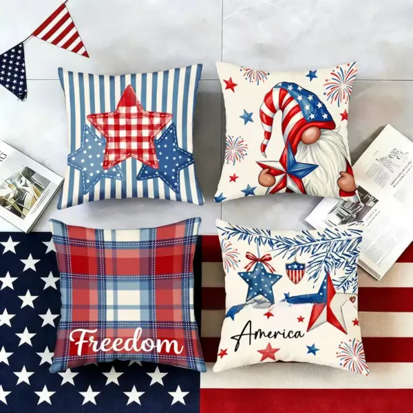 Wholesale Plush Household Pillow Case Featuring American Flag Pattern, Perfect For Independence Day Decor