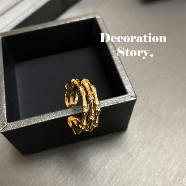 oly-e859857df0cbac4e7685301a7e3a2fd4 Wholesale bamboo joint ring for women, 18K gold, niche and exquisite, minimalist trendy ring, Dawn.