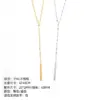 oly-e8625b4c75c7c2fcd31c9cfbb8c05329 Wholesale Unisex Rectangle Necklace In 316 Stainless Steel With 14K Real Gold PVD Coated Plating And Box Chain