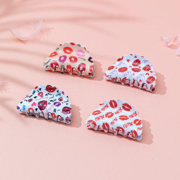 oly-e866882235bc078768517eeaef6007aa Wholesale fashion Valentine's Day hair accessories party hairpin lip grip back shark clip sweet head accessories