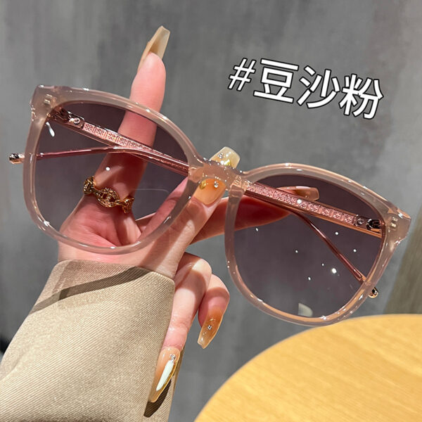 Wholesale Frame brown polarized sunglasses women can be equipped with myopia degree big face slimming anti-ultraviolet driving sunglasses