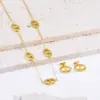 Wholesale Luxurious Oval Sweater Chain Necklace For Women, 3 Pieces Set