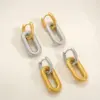 oly-e8b03bebe32bcd7d843422a88492cb3e Wholesale Ion Plating (IP) 18K Gold Plated U Shape 304 Stainless Steel Hip-Hop Oversized Waterproof Non Tarnish Earrings