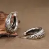 Wholesale Three-dimensional Geometric Earrings For Women In Copper With White K Water Plating And 0.03µm Thick Coating
