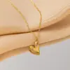 Wholesale 18K Gold Plated 304 Stainless Steel Vacuum Electroplating (In Furnace) Heart-Shaped Elegant O-Chain Box Chain/Square Pearl Chain Necklace Suitable For Women To Wear On Valentine's Day Or Dates