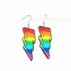 oly-e8d430e38e3b1bc8f26ec6bee72000ee Wholesale 1 Pair Cute Sweet Printing American Flag Lightning Arylic Metal Drop Earrings