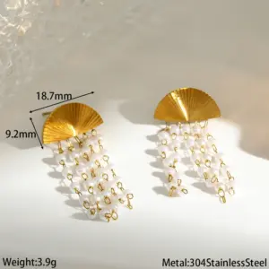 Pearl Chain Earrings