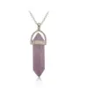 Wholesale Fashion Geometric Natural Stone Polishing Pendant Necklace