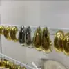 Wholesale PVD Coated Real Gold Plated 18K Gold C Shape 304 Stainless Steel Simple Style Waterproof Non Tarnish Ear Studs