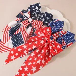 Wholesale 75th National Day Ribbon Headband Flag Star Adult Party Bow Hair Accessory Hair Clip