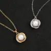 Wholesale Spiral Pendant Necklace For Women With Imitation Pearl And Rhinestones On A Cable Chain