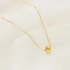 Wholesale PVD Coated Real Gold Plated 18K Gold Solid Color 304 Stainless Steel Simple Style Waterproof Non Tarnish 304 Stainless Steel Necklace