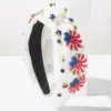 Wholesale American Flag Hair Band For Women In Red Cloth With Rhinestones, Perfect For Independence Day