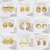 Wholesale 304 Stainless Steel Flower PVD Coated Pearl Real Gold Plated Casual Simple Style Waterproof Non Tarnish Inlay Ear Studs