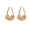 Wholesale Heart Shape Stud Earrings For Women With Copper Posts And Zircon Inlay