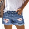 Wholesale Spot women’s clothing Street hipster baseball denim shorts Women’s