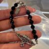 oly-e95ab9e900703c9f51e7c6e697c66e85 Wholesale Satin Pearl Black Agate Bracelet Fashionable Cool Style Elegant Easiest for Match and White Bracelet for Women