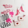 oly-e97ee621b599b1428277b385db064987 Wholesale Pink Barbie acrylic earrings Love Heart Letter high heels envelope love letter Valentine's Day dating sequin nail pin female