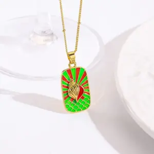 Conch Green with Chain / 1 Strand/Package